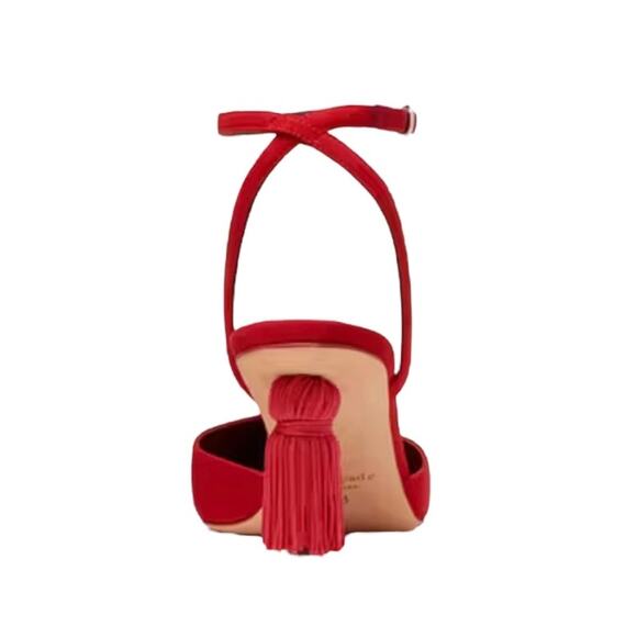 Kate Spade Women's Voila Pointed Toe Ankle Strap Heels Red Size 11 - Picture 3 of 5